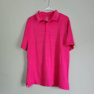 Member's Mark Pink Polo Men's Large Short Sleeve Collared Golf Shirt NWOT